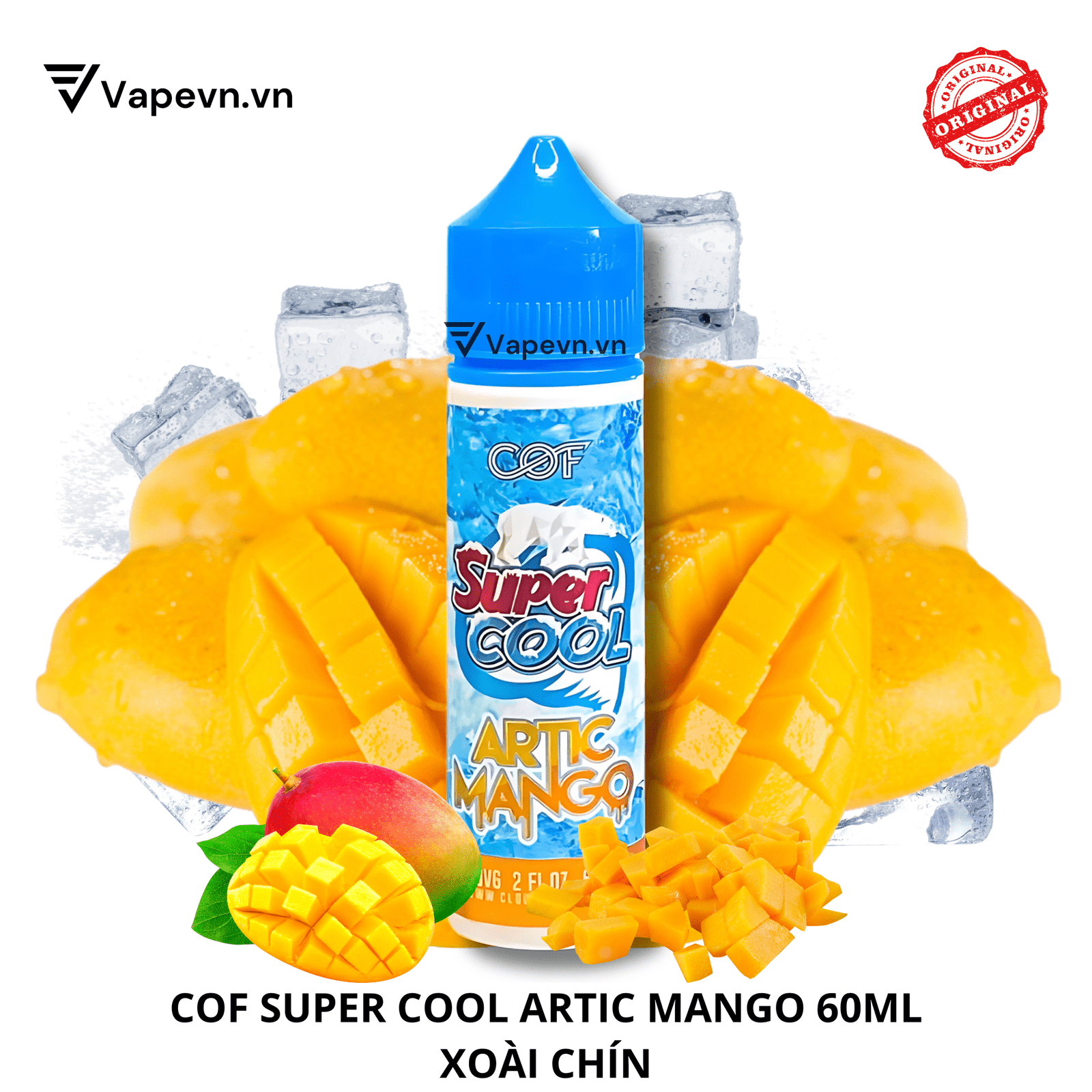 Tinh dầu freebase COF SUPER COOL ARTIC MANGO 60ML pod vũng tàu vape vũng tàu thuốc lá điện tử