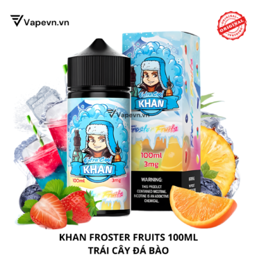 Tinh dầu free base KHAN FROSTER FRUITS 100ML pod system vũng tàu, vape box vũng tàu, thuốc lá điện tử