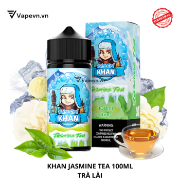 Tinh dầu free base KHAN JASMINE TEA 100ML pod system vũng tàu, vape box vũng tàu, thuốc lá điện tử