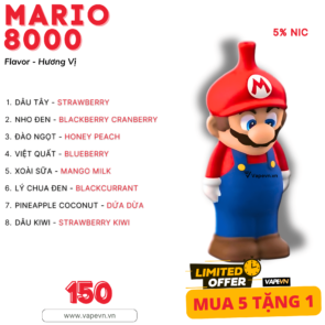 pod dùng 1 lần DISPOSABLE SUPER MARIO 8000 pod system vũng tàu