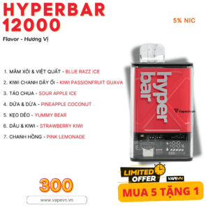 DISPOSABLE HYPERBAR ULTRA 12000