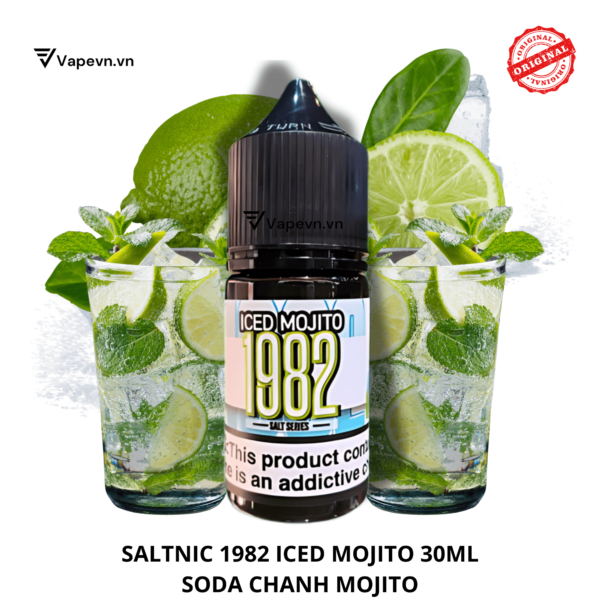 Tinh dầu salt nic SALTNIC 1982 ICE MOJITO 30ML pod system vũng tàu, vape box vũng tàu, thuốc lá điện tử