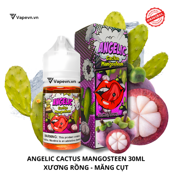 Tinh dầu salt nic SALTNIC ANGELIC CACTUS MANGOSTEEN 30ML pod system vũng tàu, vape box vũng tàu, thuốc lá điện tử