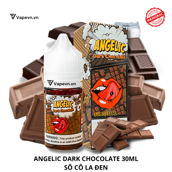 Tinh dầu salt nic SALTNIC ANGELIC DARK CHOCOLATE 30ML pod system vũng tàu, vape box vũng tàu, thuốc lá điện tử