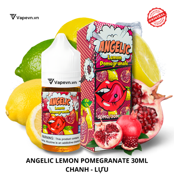 Tinh dầu salt nic SALTNIC ANGELIC LEMON POMEGRANATE 30ML pod system vũng tàu, vape box vũng tàu, thuốc lá điện tử