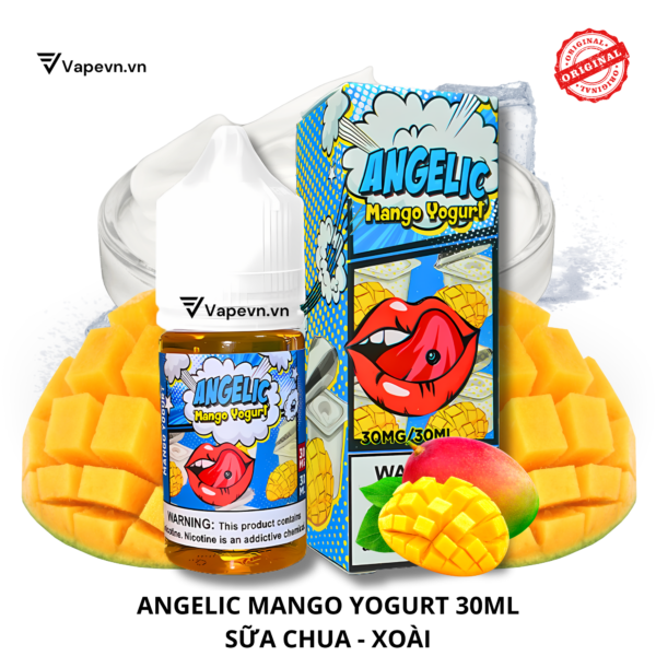 Tinh dầu salt nic SALTNIC ANGELIC MANGO YOGURT 30ML pod system vũng tàu, vape box vũng tàu, thuốc lá điện tử