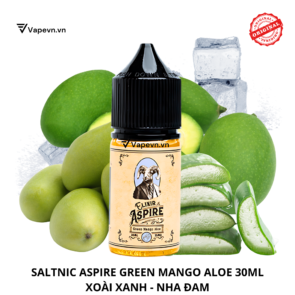 Tinh dầu salt nic SALTNIC ASPIRE GREEN MANGO ALOE 30ML pod system vũng tàu, vape box vũng tàu, thuốc lá điện tử