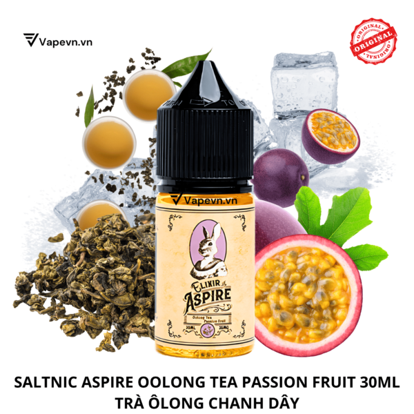 Tinh dầu salt nic SALTNIC ASPIRE OOLONG TEA PASSIONFRUIT 30ML pod system vũng tàu, vape box vũng tàu, thuốc lá điện tử