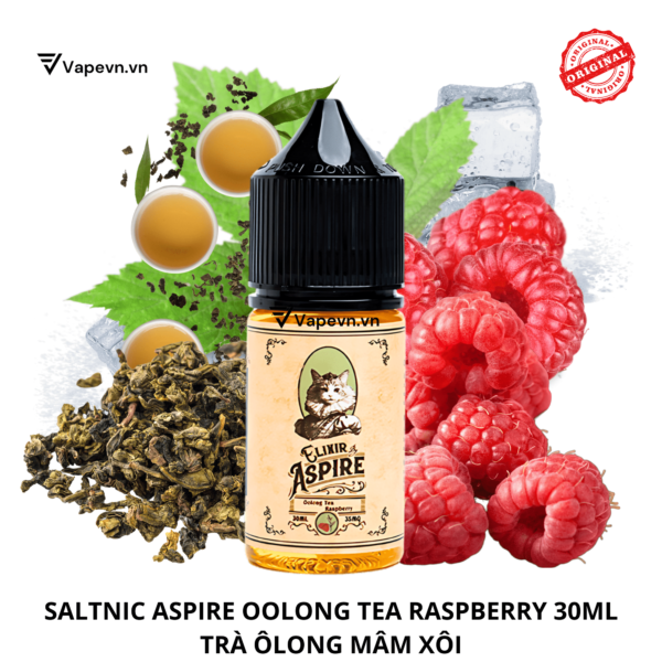 Tinh dầu salt nic SALTNIC ASPIRE OOLONG TEA RASPBERRY 30ML pod system vũng tàu, vape box vũng tàu, thuốc lá điện tử