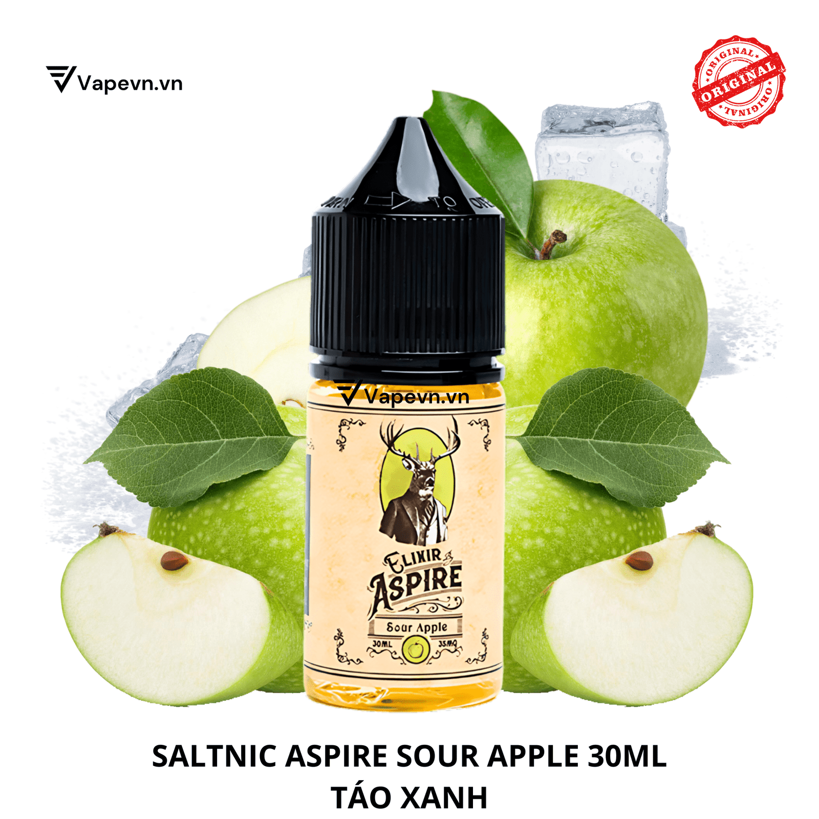 Tinh dầu salt nic SALTNIC ASPIRE SOUR APPLE 30ML pod system vũng tàu, vape box vũng tàu, thuốc lá điện tử