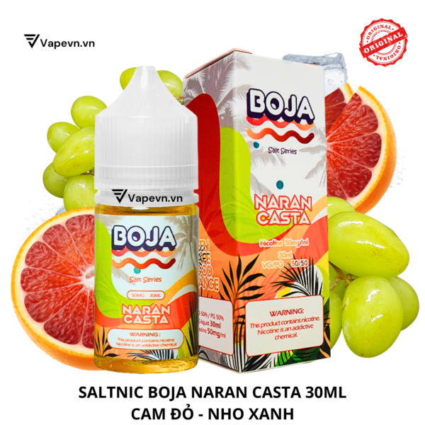 Tinh dầu salt nic SALTNIC BOJA NARAN CASTA 30ML pod system vũng tàu, vape box vũng tàu, thuốc lá điện tử