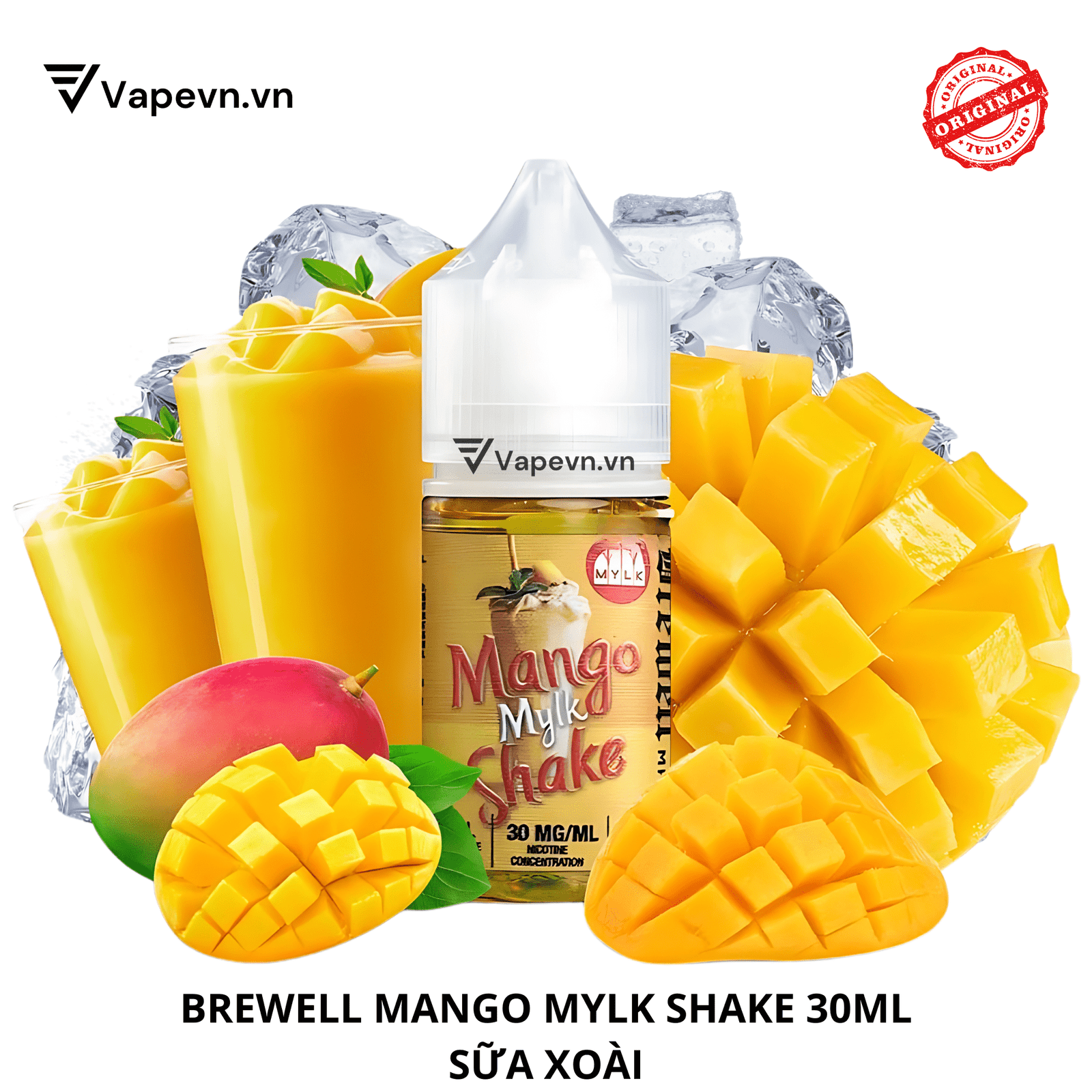 Tinh dầu salt SALTNIC BREWELL MANGO MYLK SHAKE 30ML POD VŨNG TÀU VAPE VŨNG TÀU THUỐC LÁ ĐIỆN TỬ