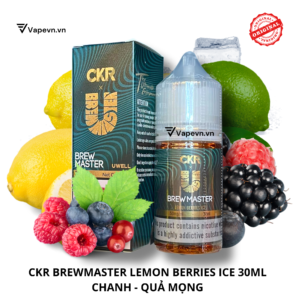 Tinh dầu salt nic SALTNIC BREWMASTER LEMON BERRIES ICE 30ML pod system vũng tàu, vape box vũng tàu, thuốc lá điện tử