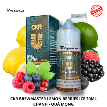 Tinh dầu salt nic SALTNIC BREWMASTER LEMON BERRIES ICE 30ML pod system vũng tàu, vape box vũng tàu, thuốc lá điện tử