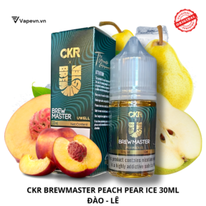 Tinh dầu salt nic SALTNIC BREWMASTER PEACH PEAR 30ML pod system vũng tàu, vape box vũng tàu, thuốc lá điện tử