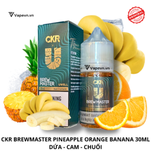 Tinh dầu salt nic SALTNIC BREWMASTER PINEAPPLE ORANGE BANANA 30ML pod system vũng tàu, vape box vũng tàu, thuốc lá điện tử