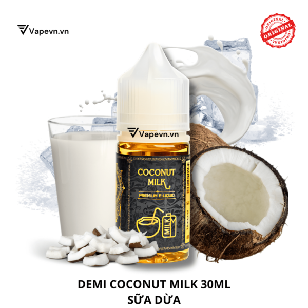 Tinh dầu salt nic SALTNIC DEMI COCONUT MILK 30ML pod system vũng tàu, vape box vũng tàu, thuốc lá điện tử