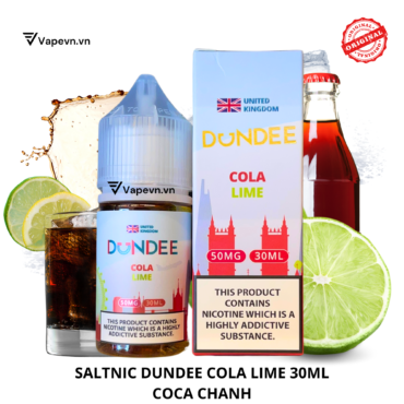 Tinh dầu salt nic SALTNIC DUNDEE COLA LIME 30ML pod system vũng tàu, vape box vũng tàu, thuốc lá điện tử