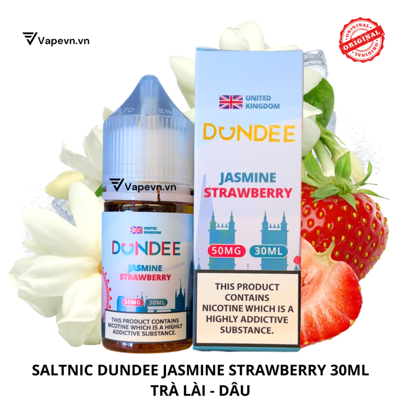 Tinh dầu salt nic SALTNIC DUNDEE JASMINE STRAWBERRY 30ML pod system vũng tàu, vape box vũng tàu, thuốc lá điện tử