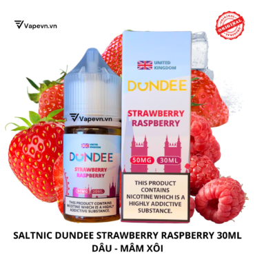 Tinh dầu salt nic SALTNIC DUNDEE STRAWBERRY RASPBERRY 30ML pod system vũng tàu, vape box vũng tàu, thuốc lá điện tử