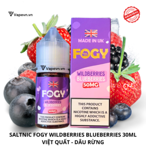 Tinh dầu salt nic SALTNIC FOGY WILDBERRIES BLUEBRRIES 30ML pod system vũng tàu, vape box vũng tàu, thuốc lá điện tử