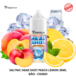 Tinh dầu salt nic SALTNIC HEAD SHOT PEACH LEMON 30ML pod system vũng tàu, vape box vũng tàu, thuốc lá điện tử