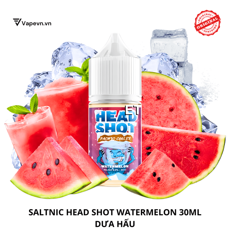 Tinh dầu salt nic SALTNIC HEAD SHOT WATERMELON 30ML pod system vũng tàu, vape box vũng tàu, thuốc lá điện tử