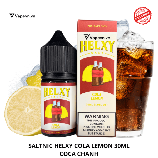 Tinh dầu salt nic SALTNIC HELXY COLA LEMON 30ML pod system vũng tàu, vape box vũng tàu, thuốc lá điện tử