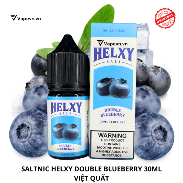 Tinh dầu salt nic SALTNIC HELXY DOUBLE BLUEBERRRY 30ML pod system vũng tàu, vape box vũng tàu, thuốc lá điện tử