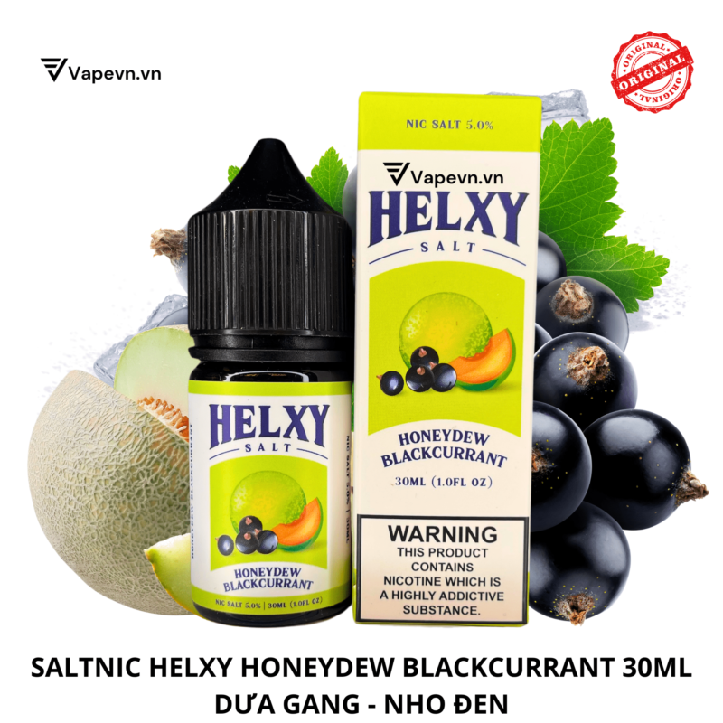 Tinh dầu salt nic SALTNIC HELXY HONEYDEW BLACKCURRANT 30ML pod system vũng tàu, vape box vũng tàu, thuốc lá điện tử