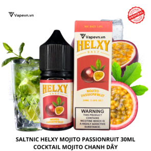 Tinh dầu salt nic SALTNIC HELXY MOJITO PASSION FRUIT 30ML pod system vũng tàu, vape box vũng tàu, thuốc lá điện tử