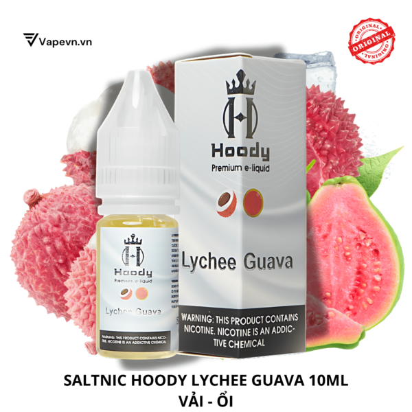 Tinh dầu salt nic SALTNIC HOODY LYCHEE GUAVA 10ML pod system vũng tàu, vape box vũng tàu, thuốc lá điện tử