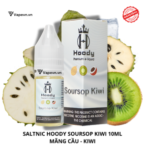 Tinh dầu salt nic SALTNIC HOODY SOURSOP KIWI 10ML pod system vũng tàu, vape box vũng tàu, thuốc lá điện tử