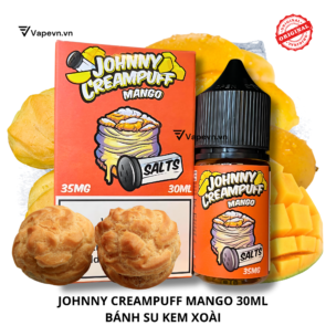 Tinh dầu salt nic SALTNIC JOHNNY CREAMPUFF MANGO 30ML pod system vũng tàu, vape box vũng tàu, thuốc lá điện tử