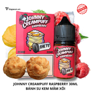 Tinh dầu salt nic SALTNIC JOHNNY CREAMPUFF RASPBERRY 30ML pod system vũng tàu, vape box vũng tàu, thuốc lá điện tử