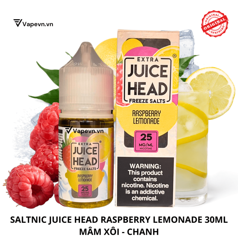 Tinh dầu salt nic SALTNIC JUICE HEAD RASPBERRY LEMONADE 30ML pod system vũng tàu, vape box vũng tàu, thuốc lá điện tử