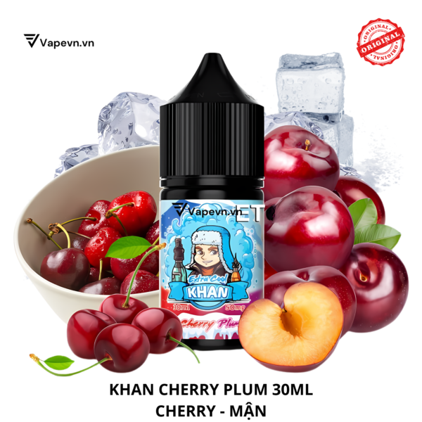 Tinh dầu salt nic SALTNIC KHAN CHERRY PLUM 30ML pod system vũng tàu vape box vũng tàu thuốc lá điện tử