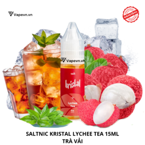 Tinh dầu salt nic SALTNIC KRISTAL LYCHEE TEA 15ML pod system vũng tàu, vape box vũng tàu, thuốc lá điện tử