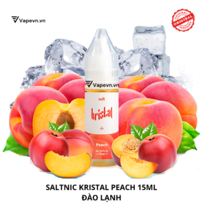 Tinh dầu salt nic SALTNIC KRISTAL PEACH 15ML pod system vũng tàu, vape box vũng tàu, thuốc lá điện tử