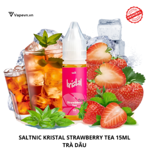 Tinh dầu salt nic SALTNIC KRISTAL STRAWBERRY TEA 15ML pod system vũng tàu, vape box vũng tàu, thuốc lá điện tử