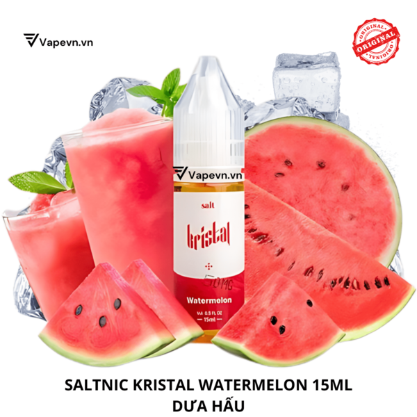 Tinh dầu salt nic SALTNIC KRISTAL WATERMELON 15ML pod system vũng tàu, vape box vũng tàu, thuốc lá điện tử