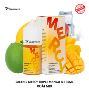 Tinh dầu salt nic SALTNIC MERCY TRIPLE MANGO ICE 30ML pod system vũng tàu, vape box vũng tàu, thuốc lá điện tử