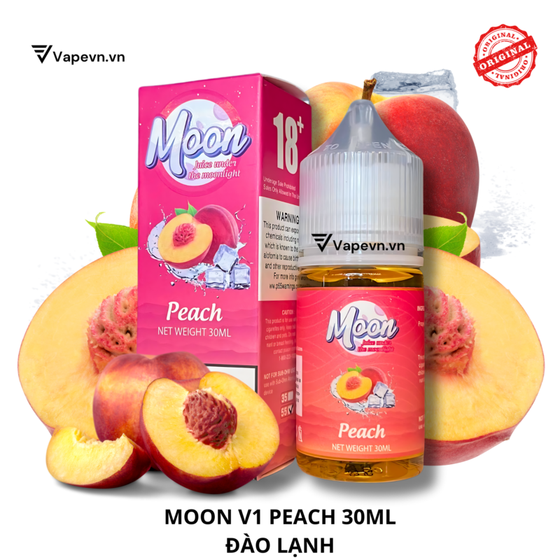 Tinh dầu salt nic SALTNIC MOON PEACH 30ML pod system vũng tàu, vape box vũng tàu, thuốc lá điện tử