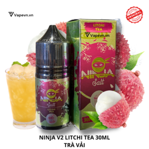 Tinh dầu salt nic SALTNIC NINJA V2 LITCHI TEA 30ML pod system vũng tàu, vape box vũng tàu, thuốc lá điện tử