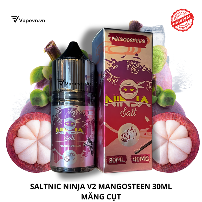 Tinh dầu salt nic SALTNIC NINJA V2 MANGOSTEEN 30ML pod system vũng tàu, vape box vũng tàu, thuốc lá điện tử