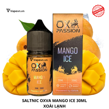 Tinh dầu salt nic SALTNIC OXVA MANGO ICE 30ML pod system vũng tàu, vape box vũng tàu, thuốc lá điện tử