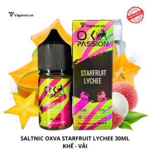 Tinh dầu salt nic SALTNIC OXVA STARFRUIT LYCHEE 30ML pod system vũng tàu, vape box vũng tàu, thuốc lá điện tử