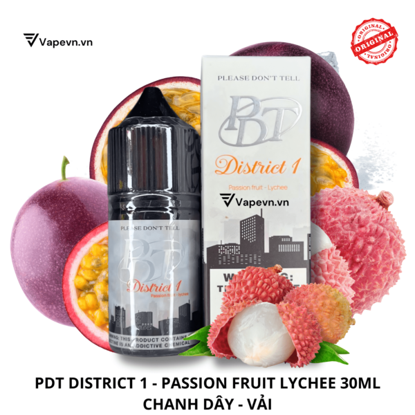 Tinh dầu salt nic SALTNIC PDT DISTRICT 1 30ML pod system vũng tàu, vape box vũng tàu, thuốc lá điện tử