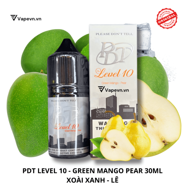 Tinh dầu salt nic SALTNIC PDT LEVEL 10 30ML pod system vũng tàu, vape box vũng tàu, thuốc lá điện tử