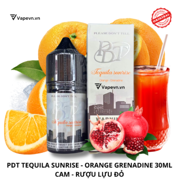 Tinh dầu salt nic SALTNIC PDT TEQUILA SUNRISE 30ML pod system vũng tàu, vape box vũng tàu, thuốc lá điện tử